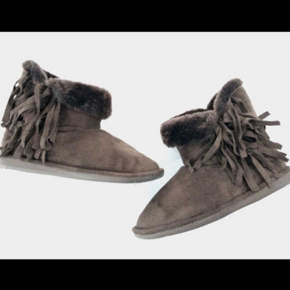 Steven Madden Fringyy Boots Size 6 Dark Brown - Picture 3 of 7